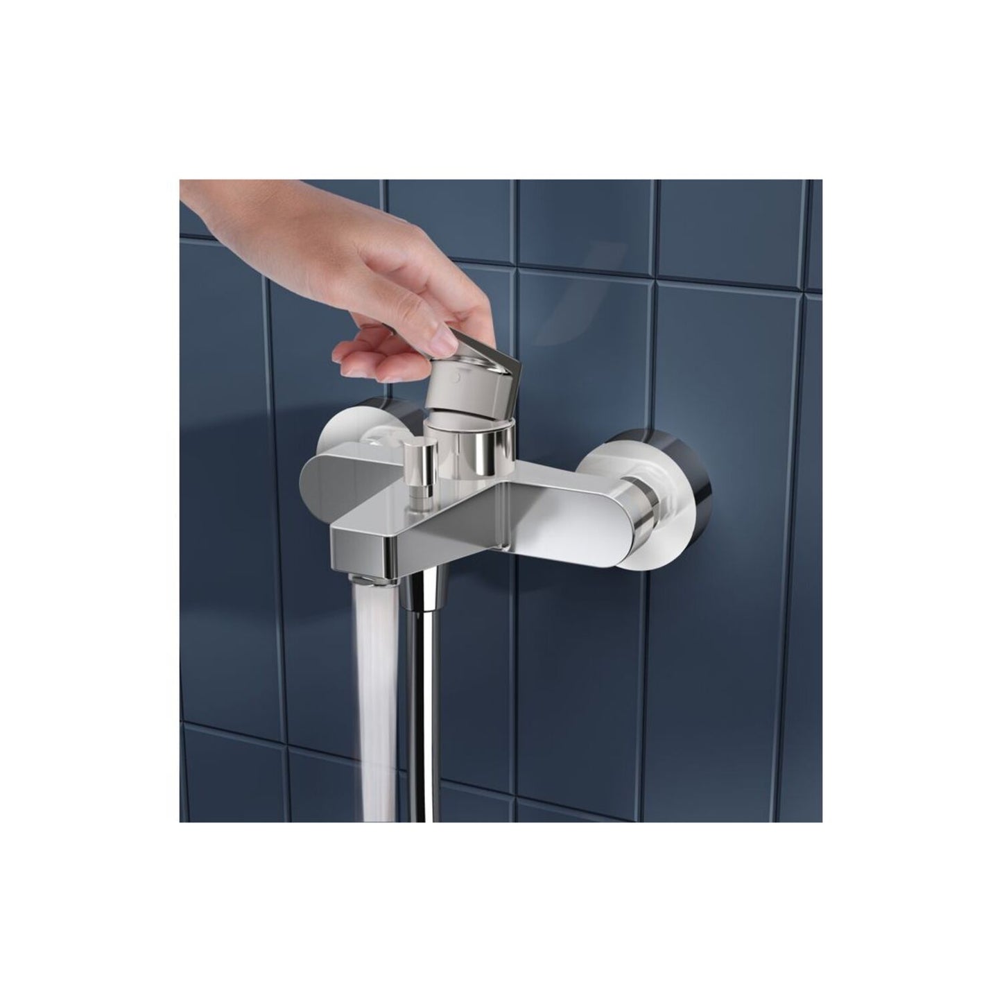 Vitra Flow Square Wall Mounted Bath/Shower Mixer
