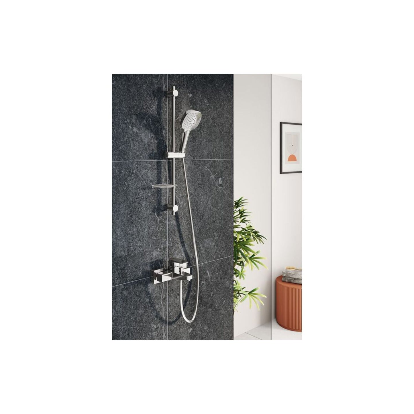 Vitra Root Square Wall Mounted Bath/Shower Mixer