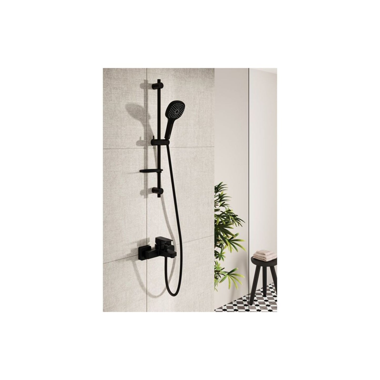 Vitra Root Square Wall Mounted Bath/Shower Mixer