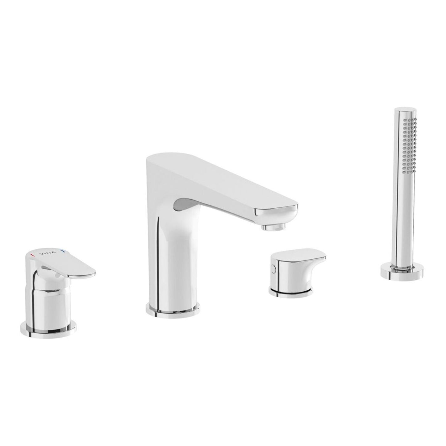 Vitra Root Round 4-Hole Bath/Shower Mixer