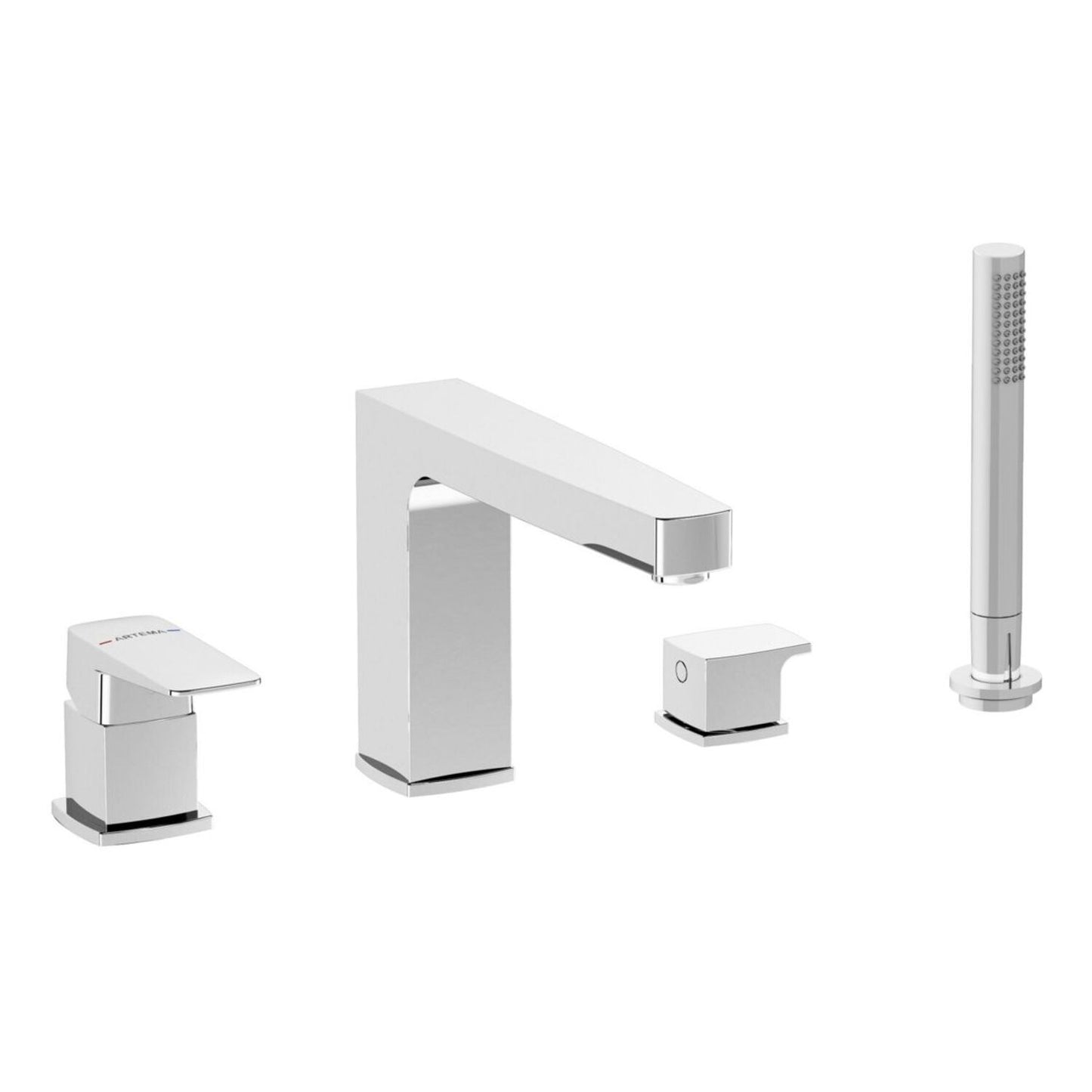 Vitra Root Square 4-Hole Bath/Shower Mixer