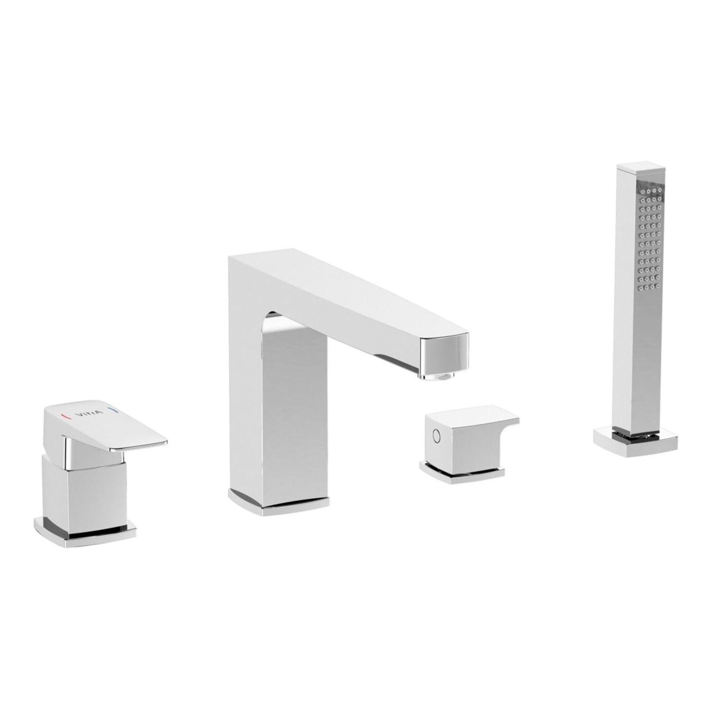 Vitra Root Square 4-Hole Bath/Shower Mixer