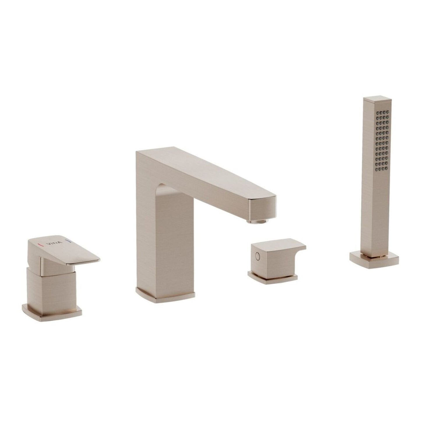 Vitra Root Square 4-Hole Bath/Shower Mixer