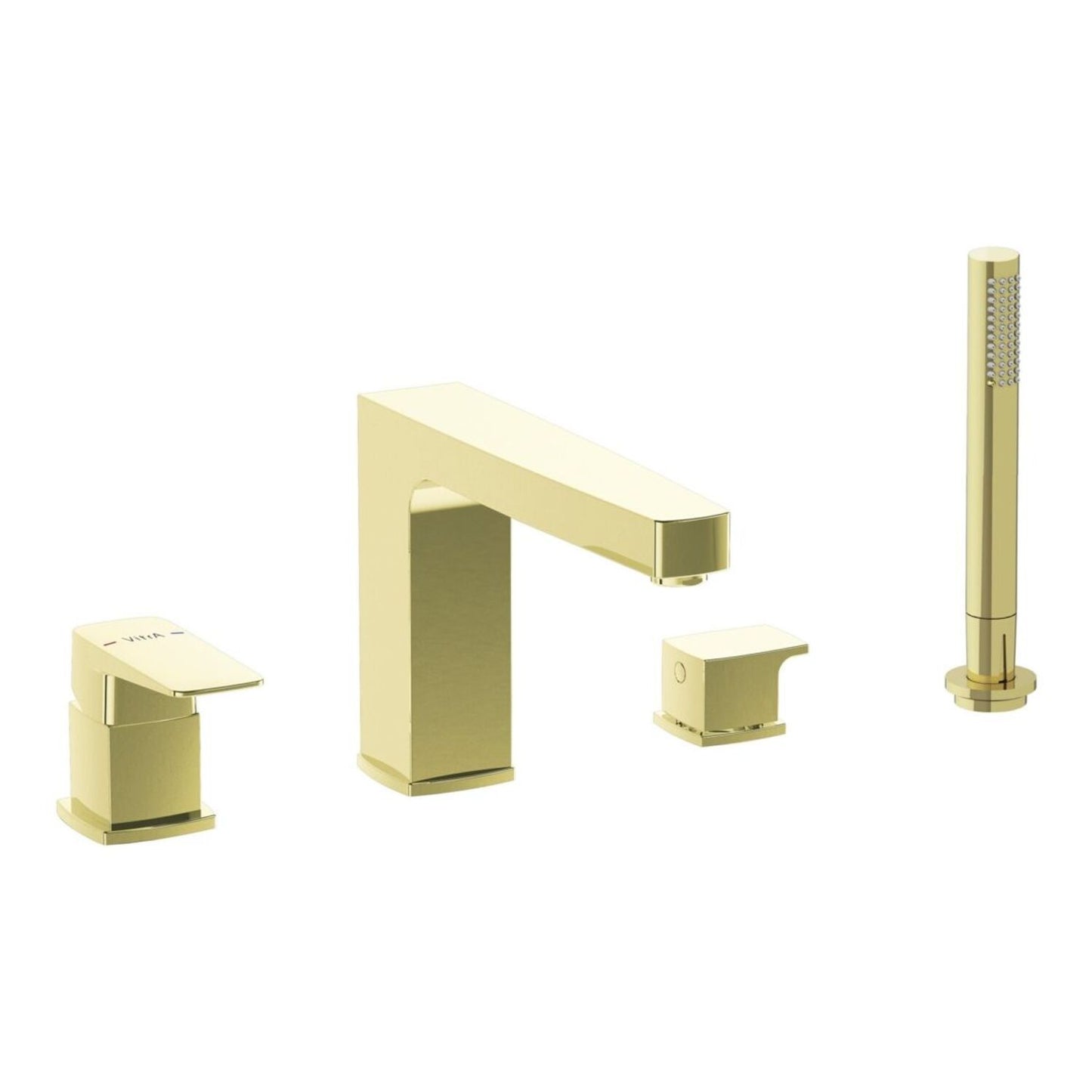 Vitra Root Square 4-Hole Bath/Shower Mixer