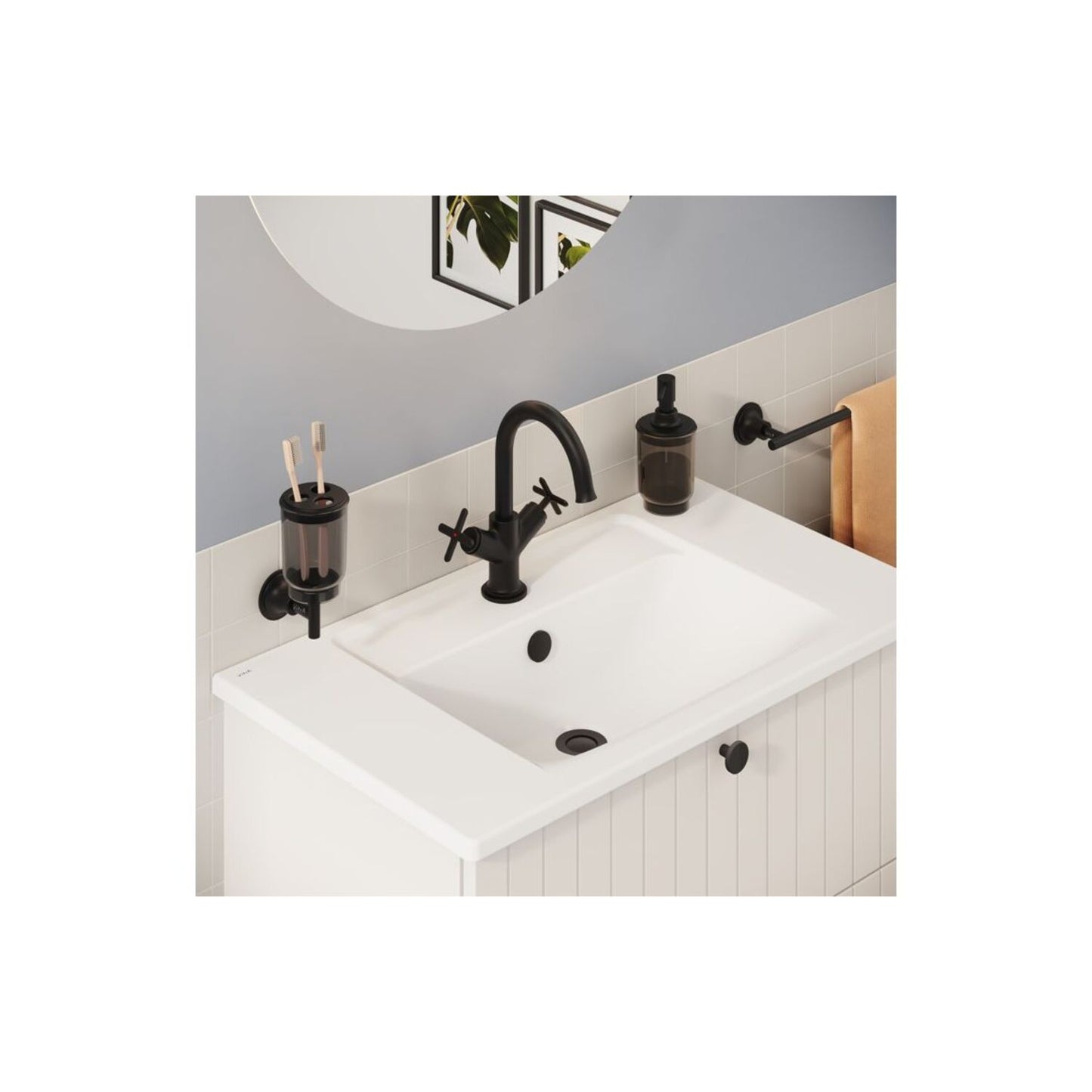 Vitra Origin Classic Basin Mixer (Cross Handles)