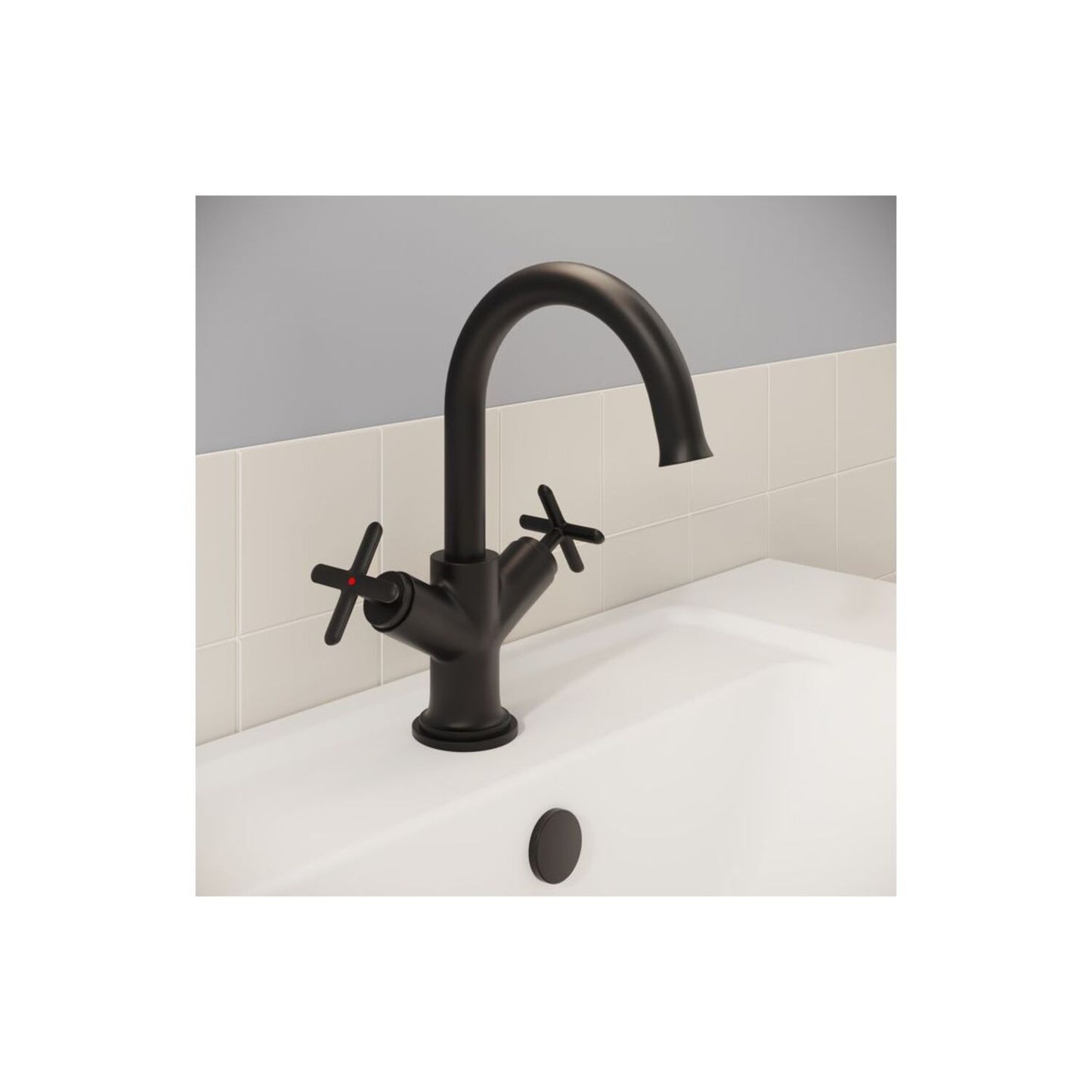 Vitra Origin Classic Basin Mixer (Cross Handles)