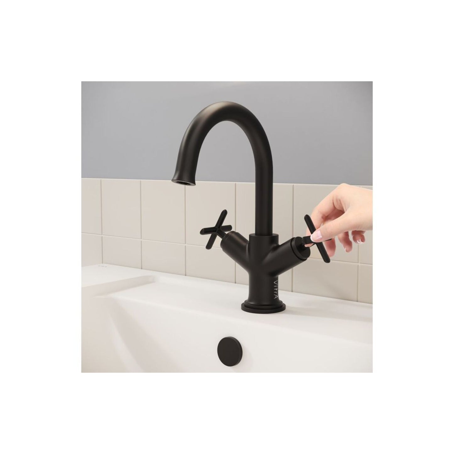 Vitra Origin Classic Basin Mixer (Cross Handles)