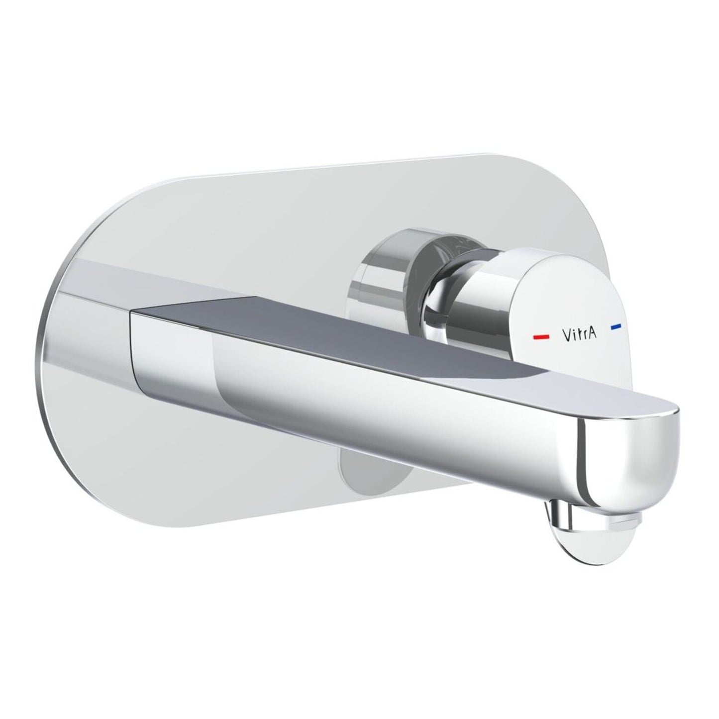 VitrA Flow Round Wall Mounted Basin Mixer - Chrome