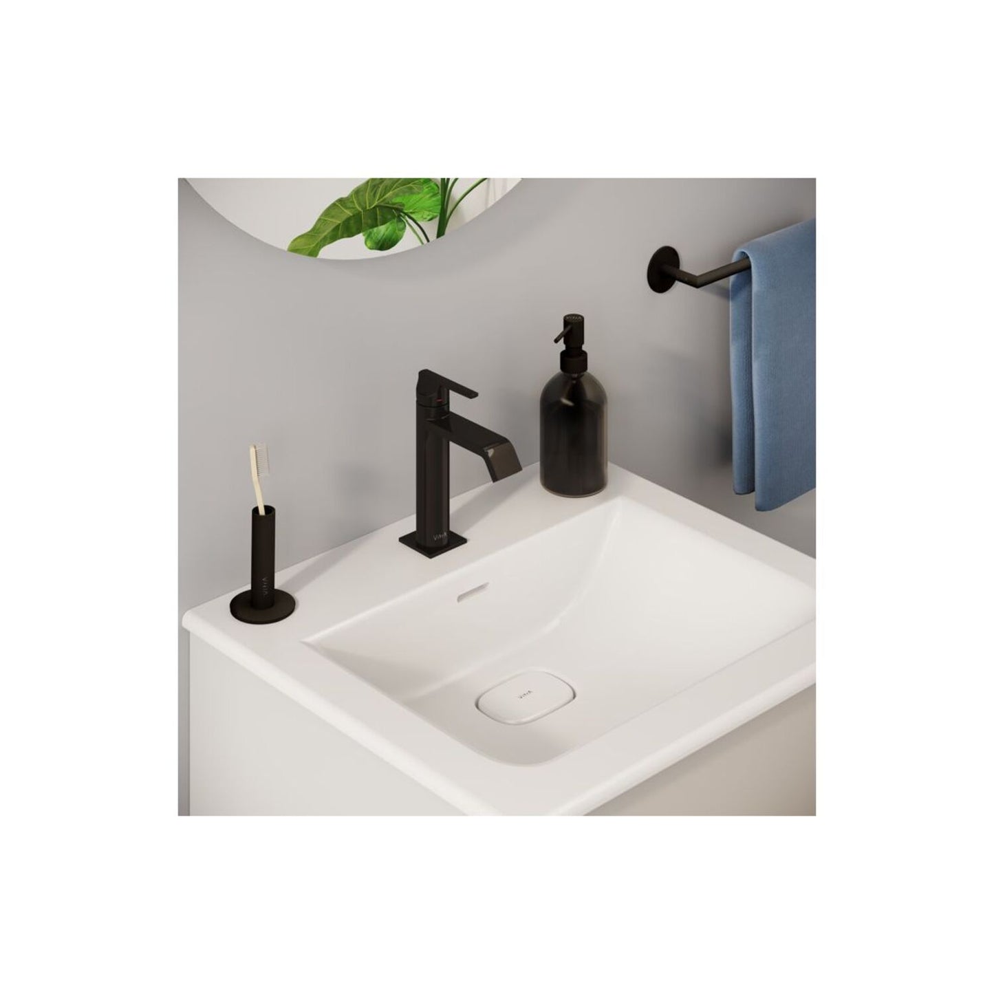 Vitra Suit Basin Mixer (Top Handle)