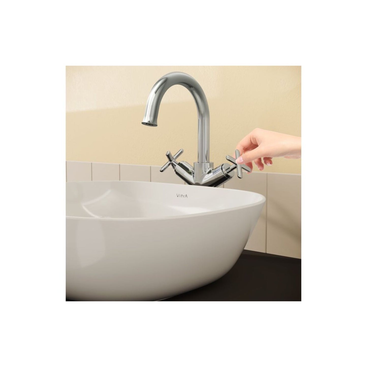 Vitra Origin Classic Tall Basin Mixer (Cross Handles)