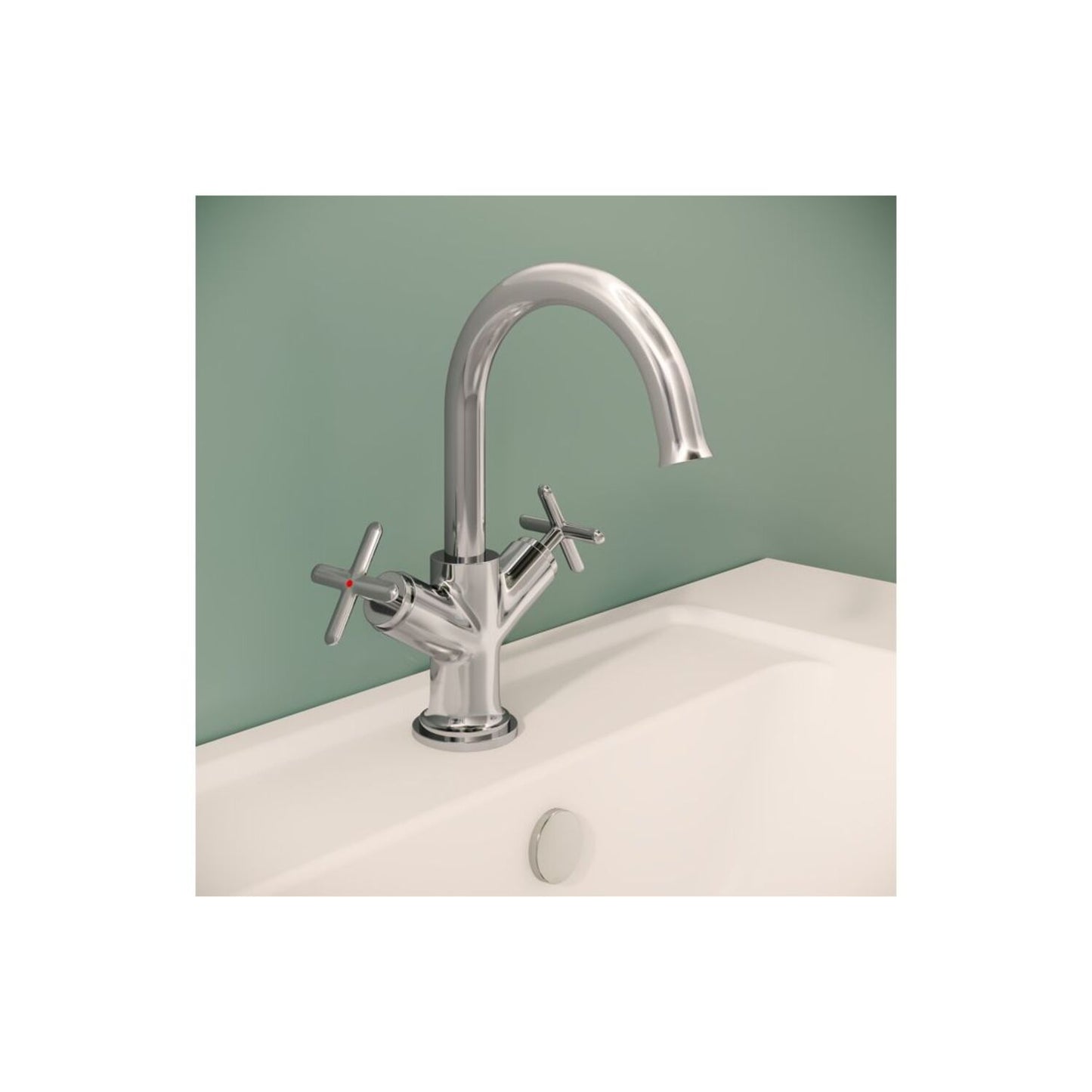 Vitra Origin Classic Basin Mixer (Cross Handles)