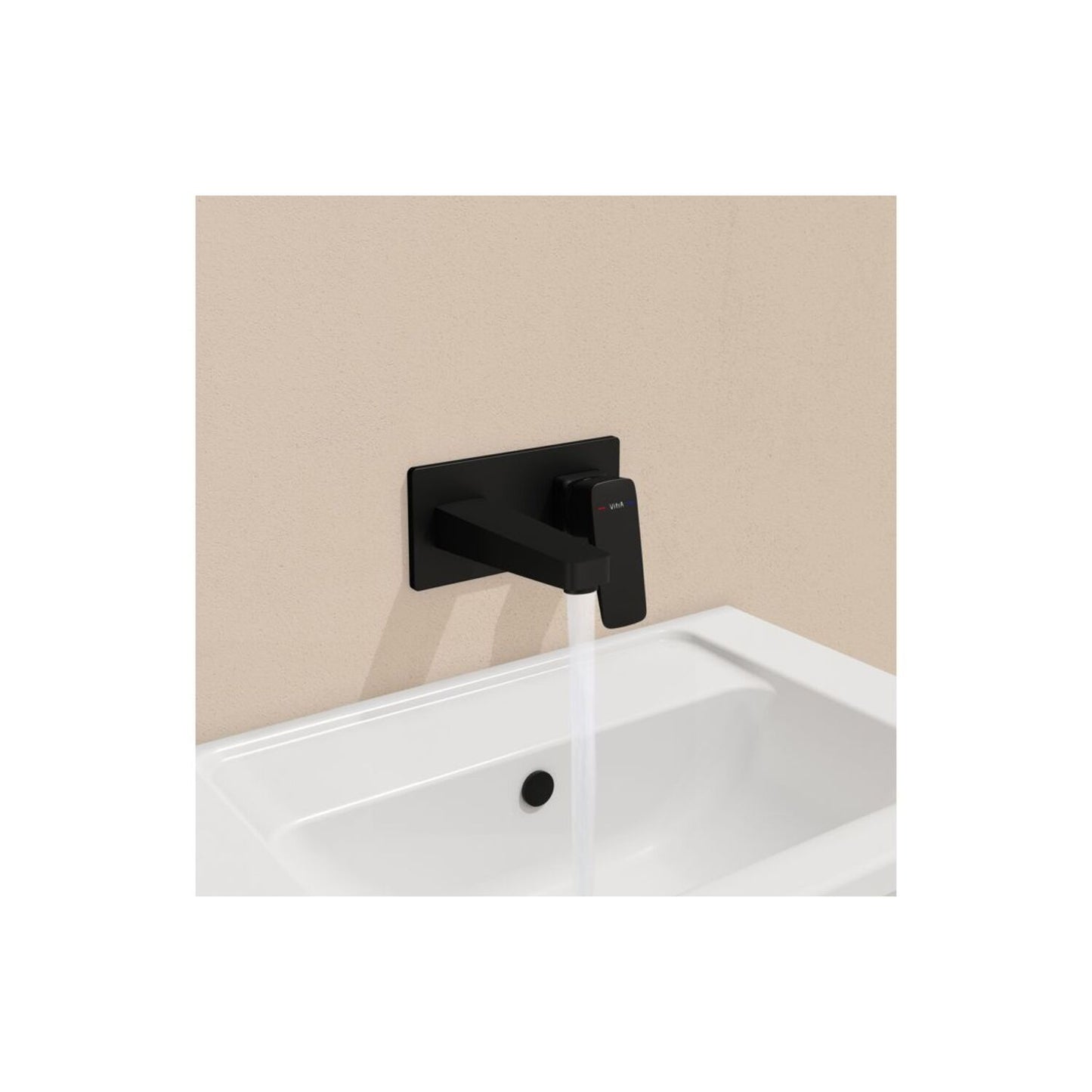 Vitra Root Square Wall Mounted Basin Mixer
