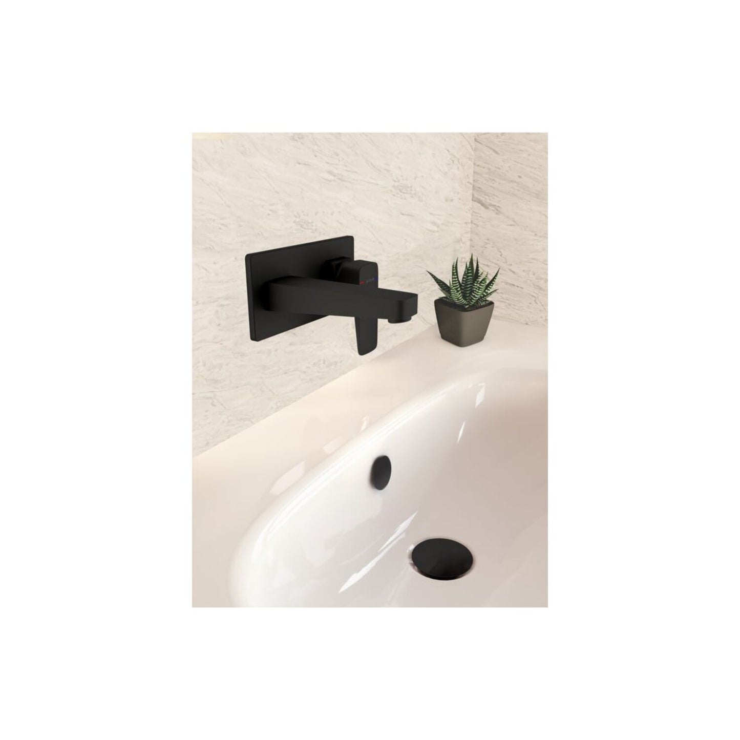 Vitra Root Square Wall Mounted Basin Mixer