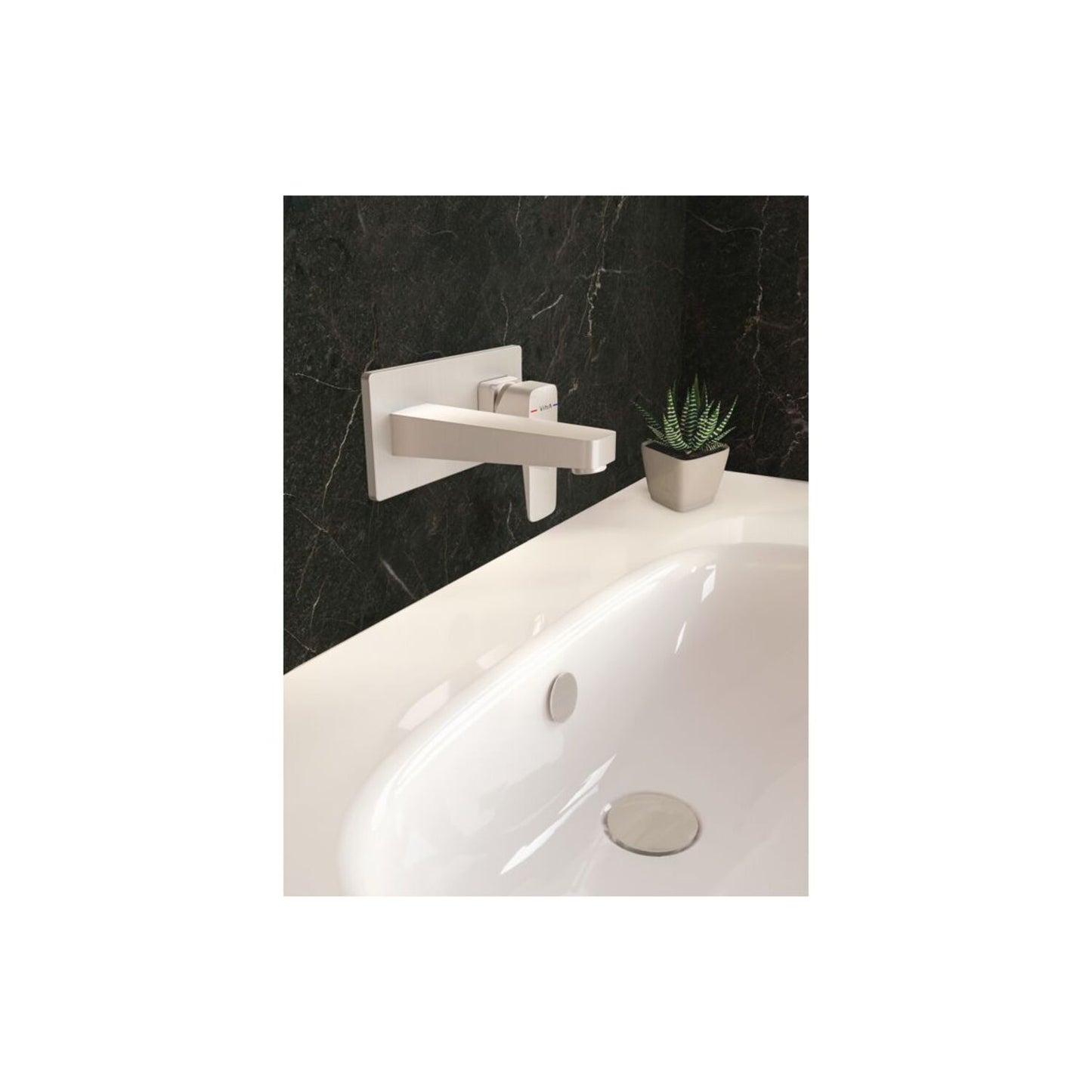 Vitra Root Square Wall Mounted Basin Mixer