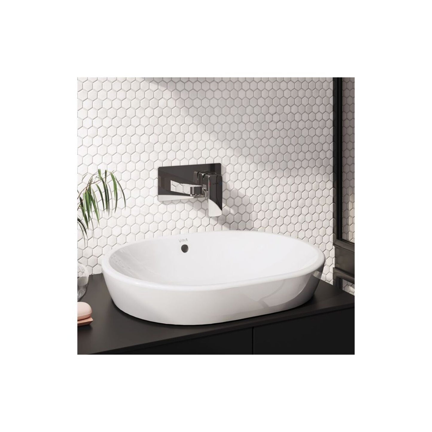 Vitra Root Square Wall Mounted Basin Mixer
