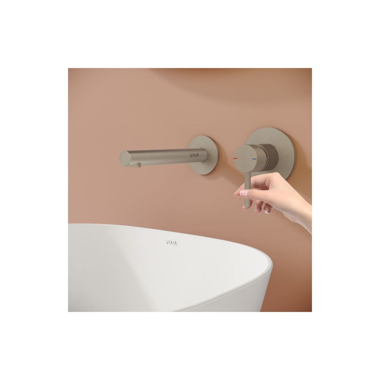 Vitra Origin Wall Mounted 2-Hole Basin Mixer