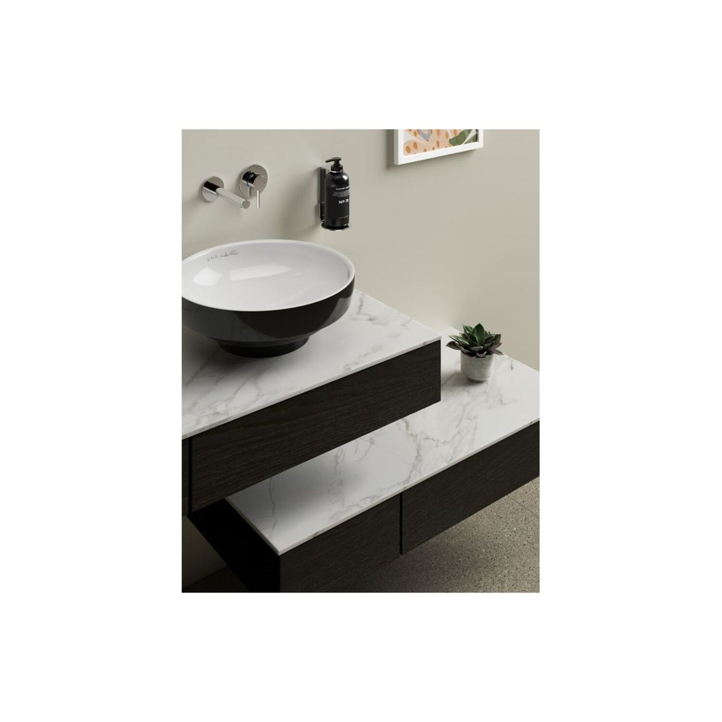 Vitra Origin Wall Mounted 2-Hole Basin Mixer