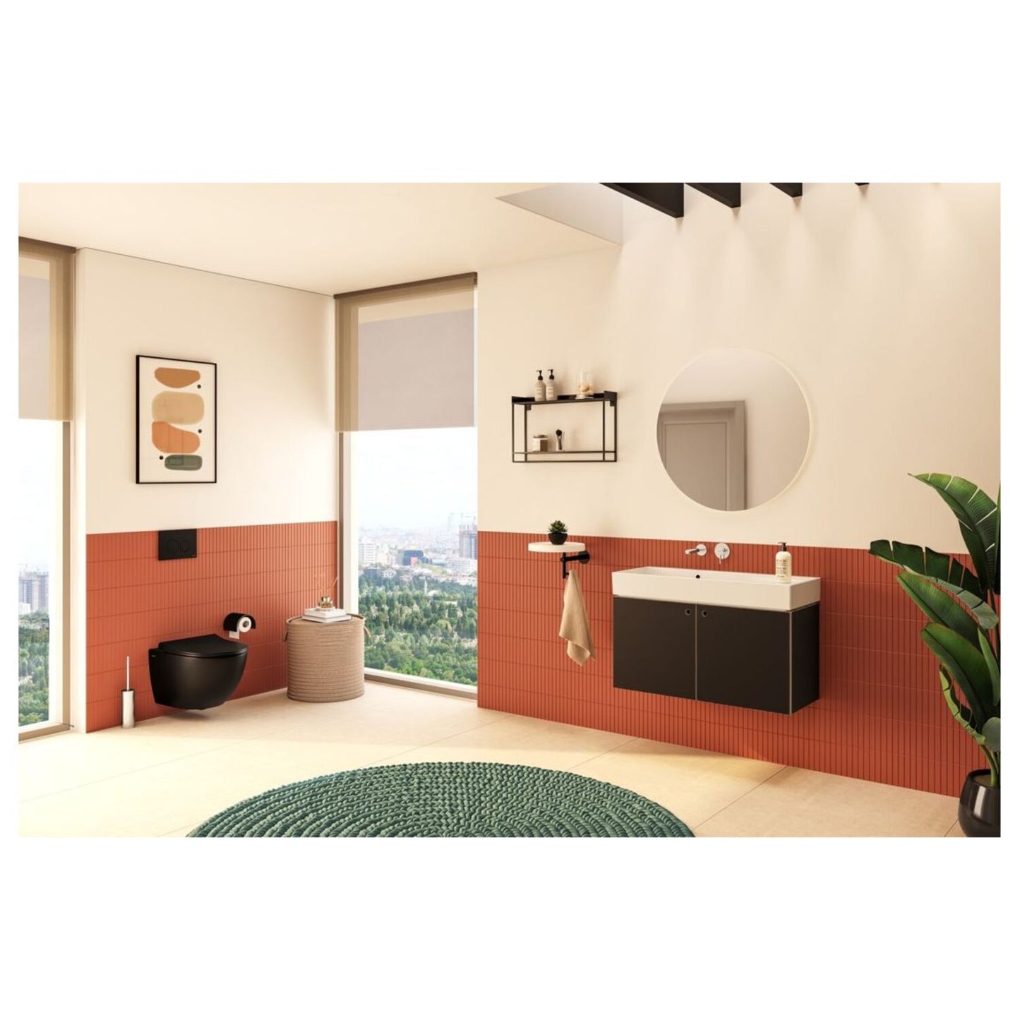 Vitra Origin Wall Mounted 2-Hole Basin Mixer