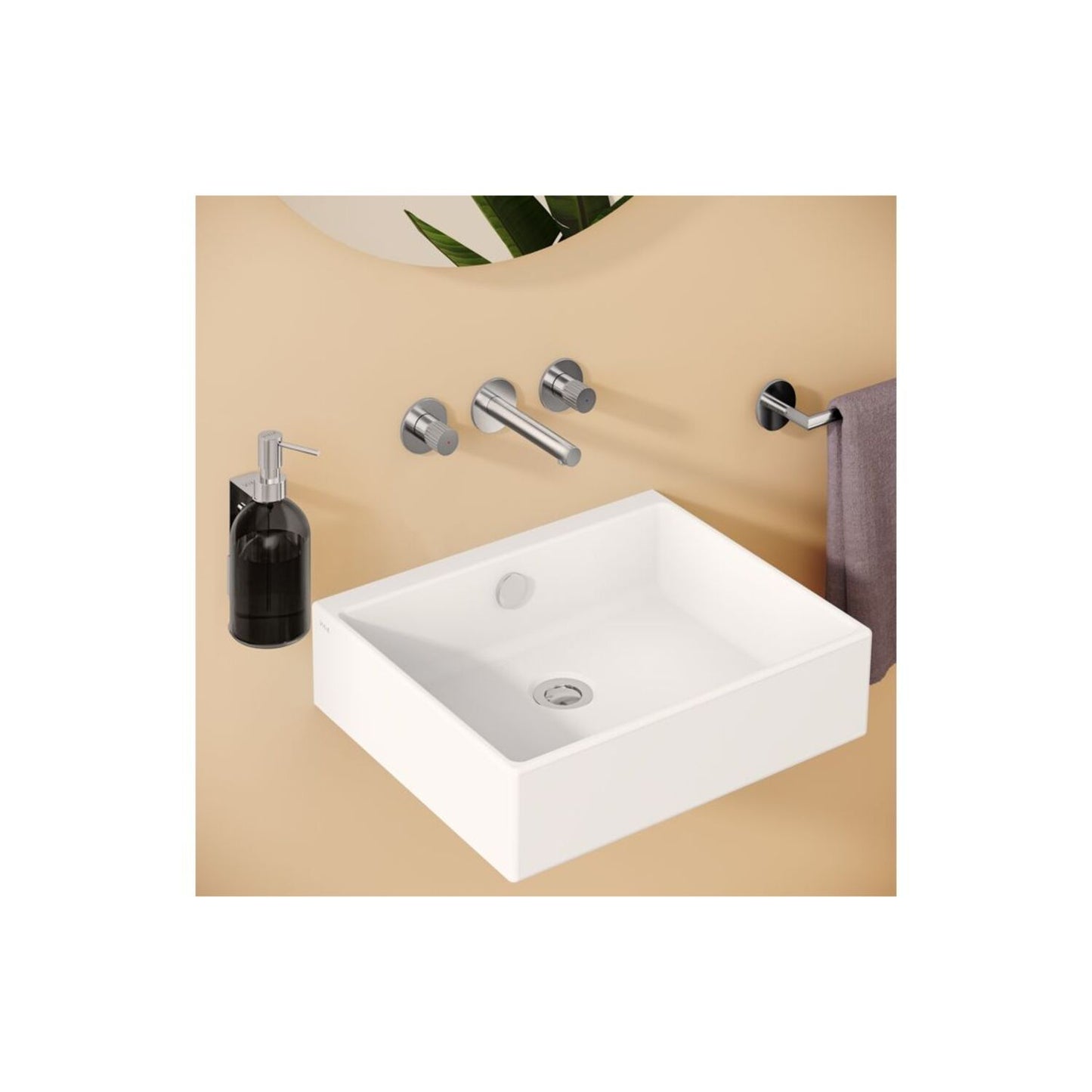 Vitra Origin Wall Mounted 3-Hole Basin Mixer